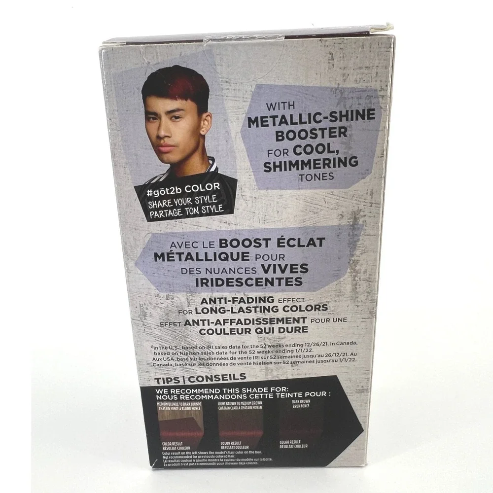 Schwarzkopf got2b Metallics Hair Color Unisex‎ M65 Ultra Deep Red Permanent Dye